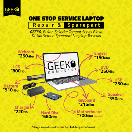 Ganti Sparepart Laptop di GEEKO