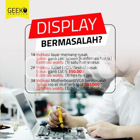 Service laptop No display Surabaya pilih lokasi terdekat 3 cabang di surabaya pagi anter sore selesai bisa Ditunggu